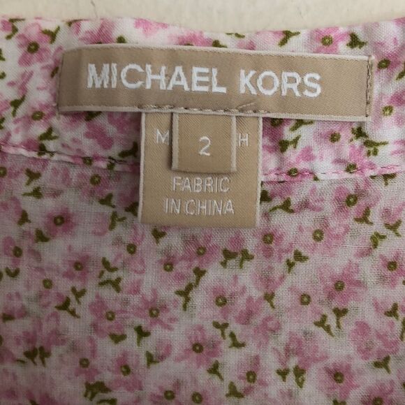 MICHAEL KORS Voile tunic lightweight pleated long sleeve - Picture 14 of 15